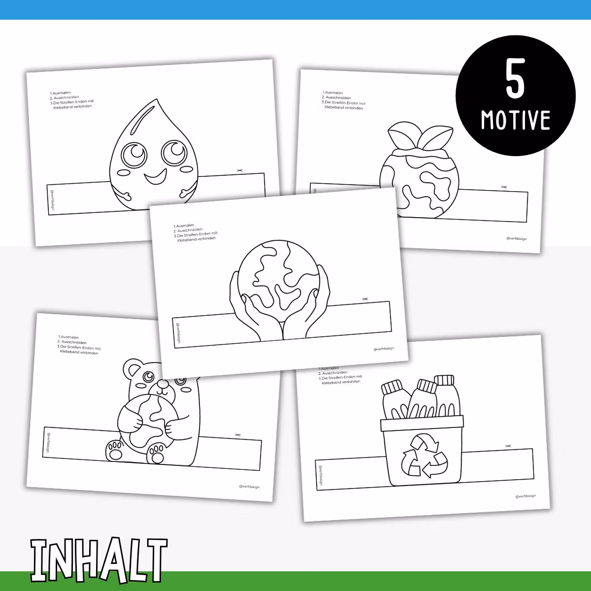 Basteln für Kinder - Tag der Erde Dekorationen