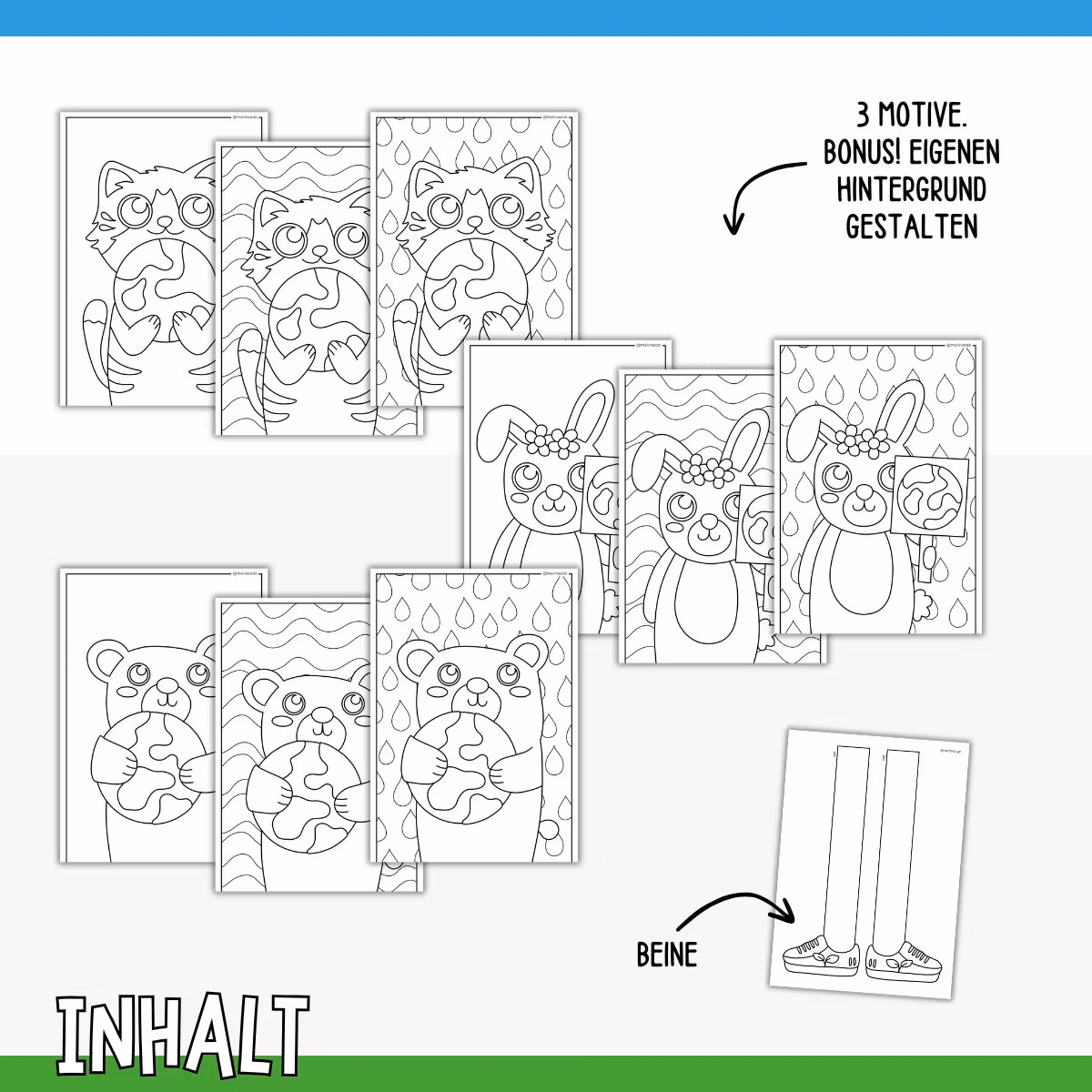 Zickzack-Figuren basteln - Tag der Erde