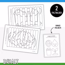 Faltbilder (Agamograph) basteln - Tag der Erde
