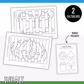 Faltbilder (Agamograph) basteln - Tag der Erde