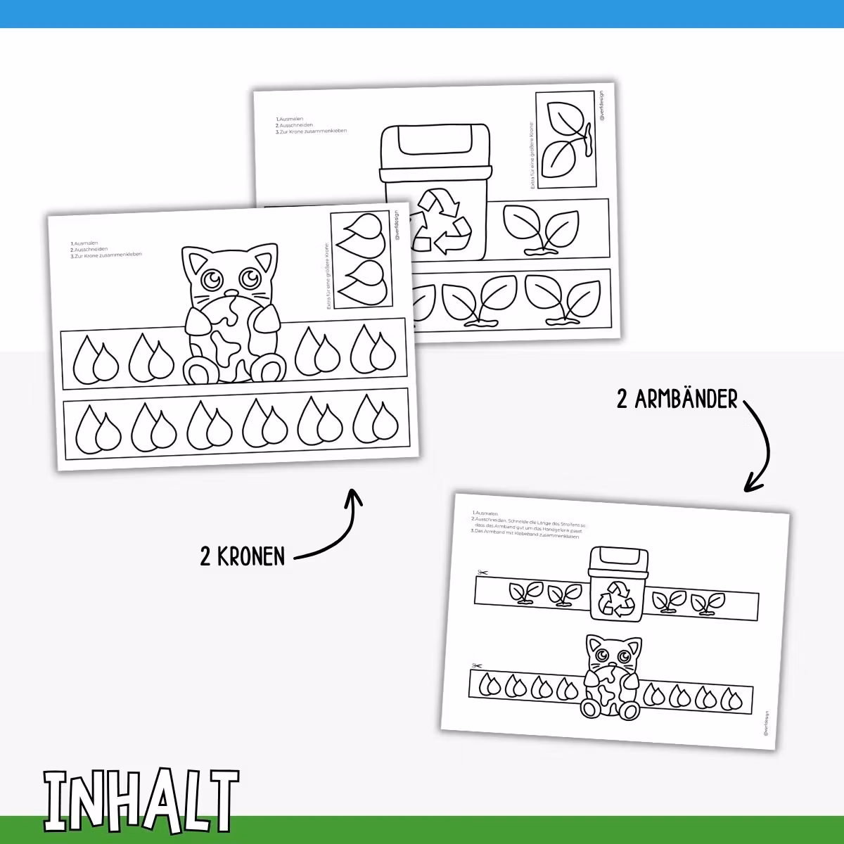 Kronen und Armbänder basteln - Tag der Erde