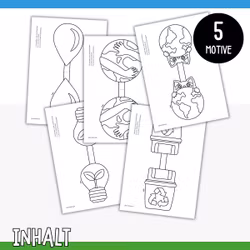 Basteln zum Tag der Erde - Girlande