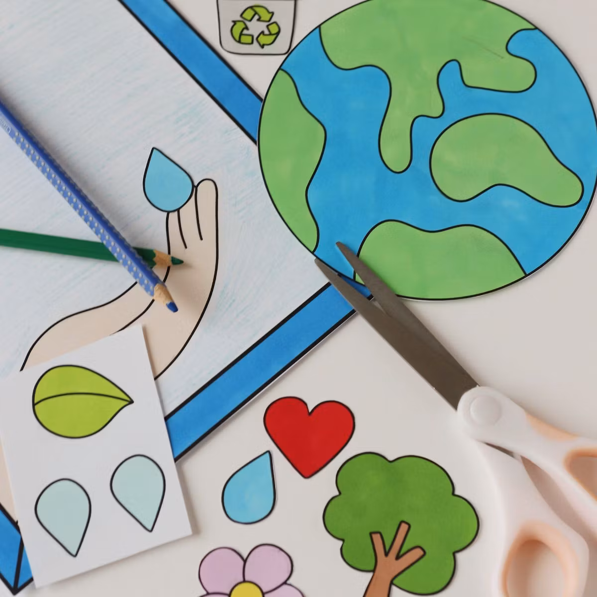 Bastelbild gestalten - Tag der Erde