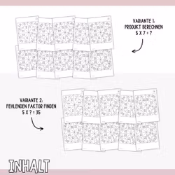 Einmaleins üben - Himmel-und-Hölle-Spiel (Multiplikation)