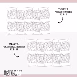 Einmaleins üben - Himmel-und-Hölle-Spiel (Multiplikation)