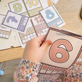 Kleine Zahlenposter 1-20 für Kinder