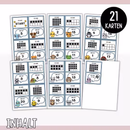 Ich habe, wer hat? - Zahlenspiel 1-20 mit Tieren