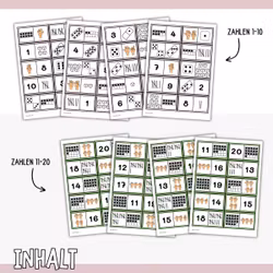 Domino Zahlen 1-20 - Mengen zuordnen (2 Spiele)