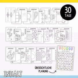 Sommerferien-Kalender - 30 Tage (Extra leicht)