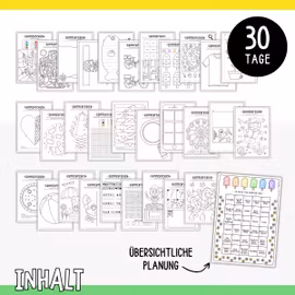 Sommerferien-Kalender - 30 Tage (Standard)