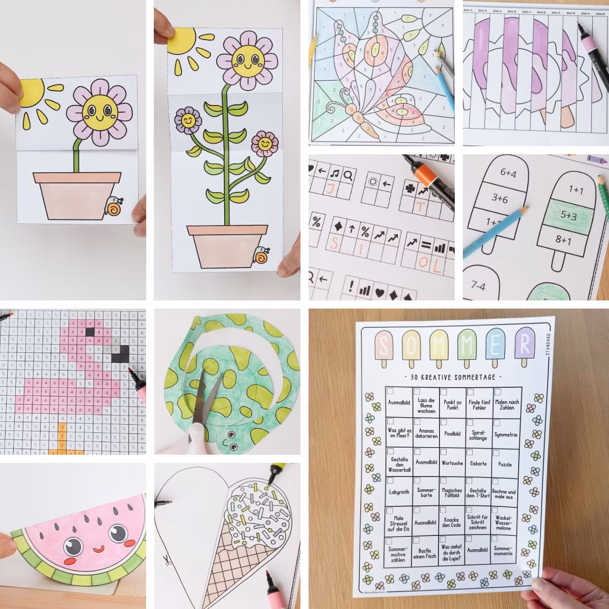 Sommerferien-Kalender - 30 Tage (Standard)