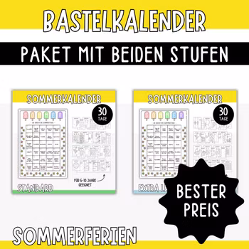 Sommerkalender für Kinder - 30 Tage KOMBI (Standard & Extra leicht)