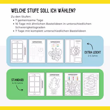 Sommerkalender für Kinder - 30 Tage KOMBI (Standard & Extra leicht)