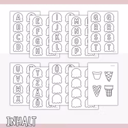 Namensschild basteln - Eis zum Ausdrucken