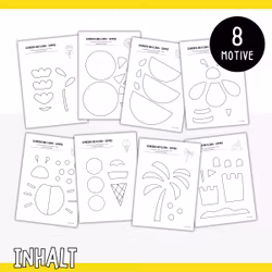 Ausschneiden und kleben - Sommer