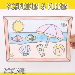 Sommerbasteln - Bastelvorlage zum Ausdrucken