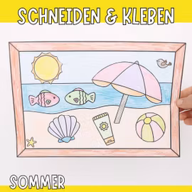 Sommerbasteln - Bastelvorlage zum Ausdrucken
