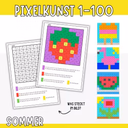Pixelkunst Hundertertafel - Sommer