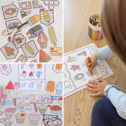 Eisdiele Spielset zum Ausdrucken - Rollenspiele für Kinder