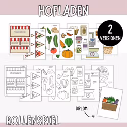 Hofladen Spielset zum Ausdrucken - Rollenspiele für Kinder