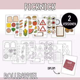 Picknick Spielset zum Ausdrucken - Rollenspiele für Kinder