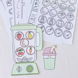 Juicebar Spielset zum Ausdrucken - Rollenspiele für Kinder