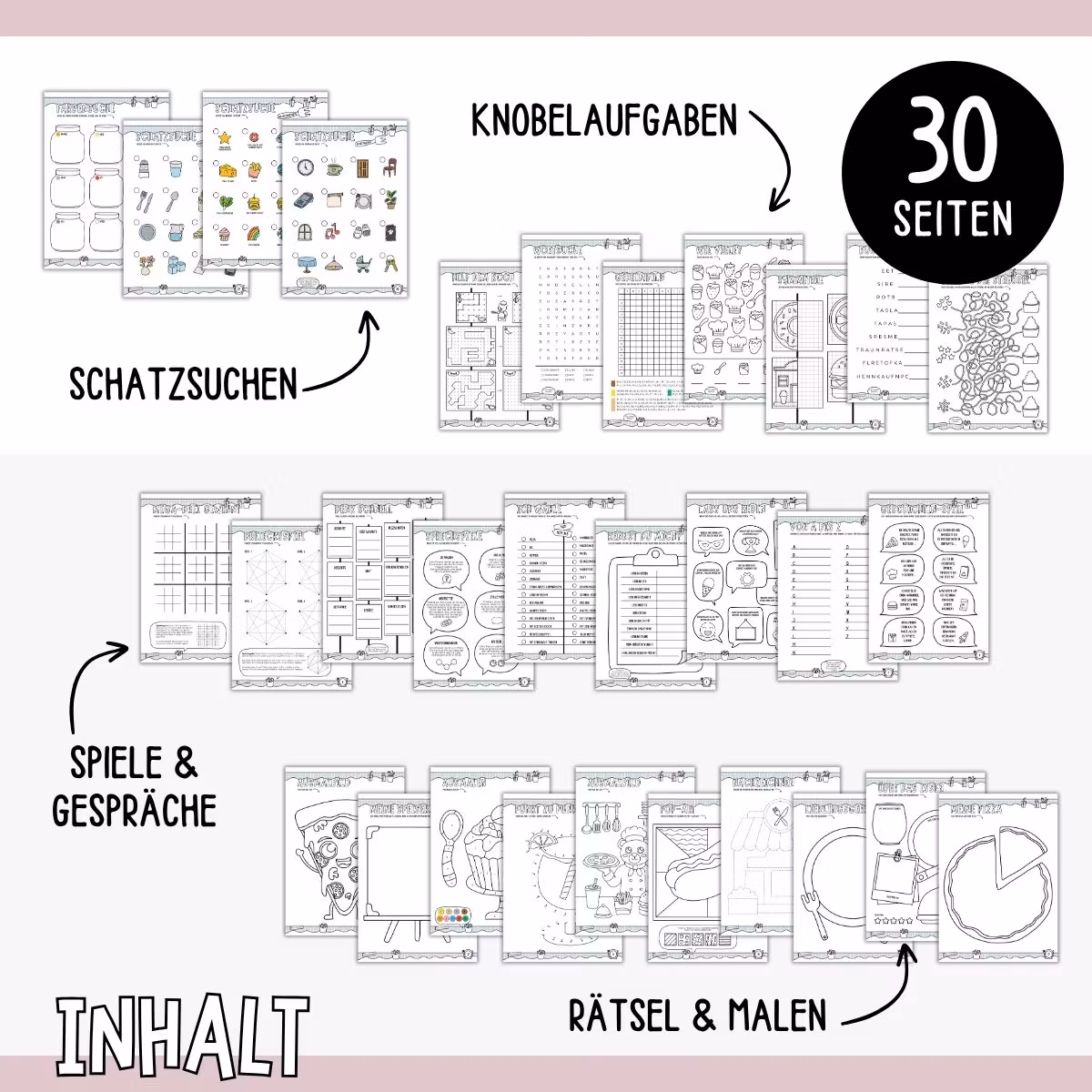 Im Restaurant - Aktivitätsheft mit Spielen, Rätseln, Schatzsuchen & Bastelideen