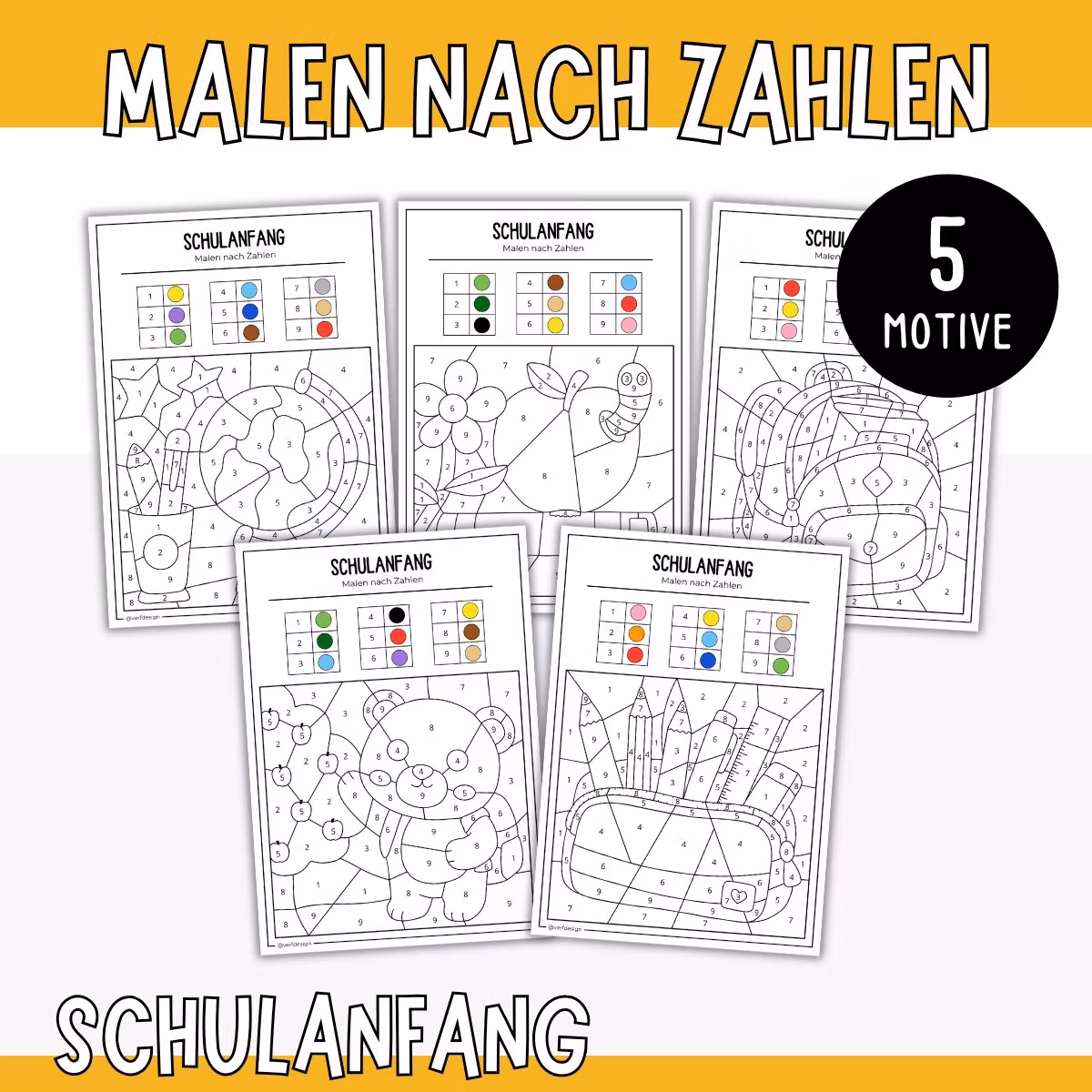 Malen nach Zahlen - Schulanfang