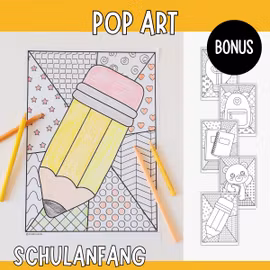 Schulanfang - Pop-Art