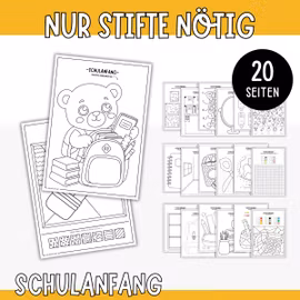 Bastel- und Rätselset - Schulanfang (20 Seiten)