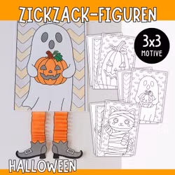 Zickzack-Figuren basteln - Halloween