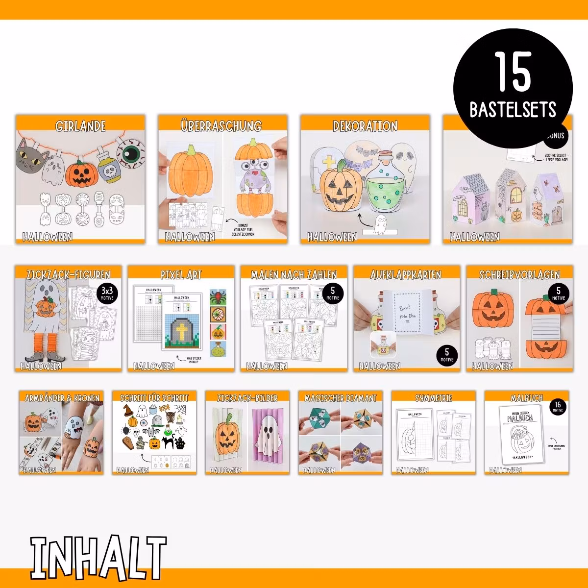 Halloweenbasteln – Das ultimative Bastelpaket zum Ausdrucken