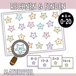 Rechnen & Finden (0-20) - Mathespiel mit Addition & Subtraktion