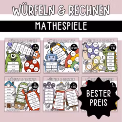 Würfeln & Rechnen - Großes Mathespiele-Paket