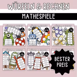 Würfeln & Rechnen - Großes Mathespiele-Paket