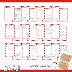 Kreative Wichtelbriefe - Adventskalender zum Fertigzeichnen