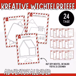 Kreative Wichtelbriefe - Adventskalender zum Fertigzeichnen