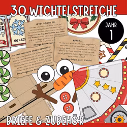 30 fertige Wichtelstreiche - Wichtelbriefe & Zubehör (Jahr 1)