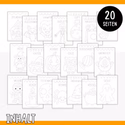 Mit dem Stift üben - Halloween (20 Übungen)