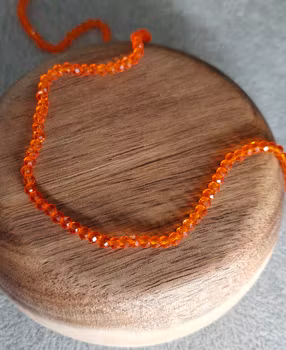 Glaspärlor - Facetterad orange 3 mm