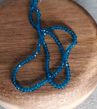 Glaspärlor facetterade - teal 1 mm