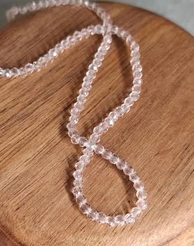 Glaspärlor facetterade - ljusrosa 1 mm