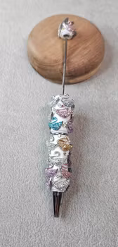 Figurpenna - Svanar i glitter/strass