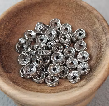 Strassrondeller 8 mm - Silverfärgade klass A