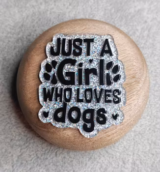Akrylplatta - Just a girl who loves dogs