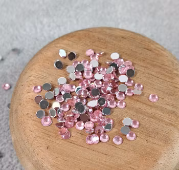Rhinestones rosa metallic - 3 mm