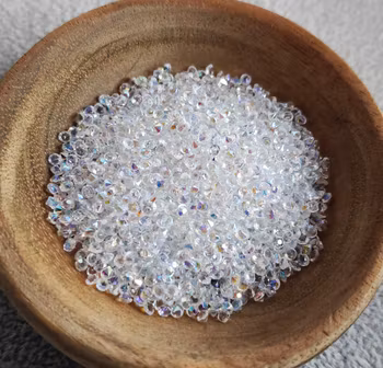 Strass diamantformade - vit transparent AB