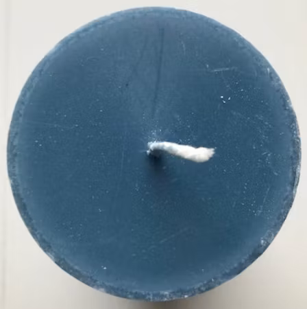 Blockljus Lyx - Blågrå - Ø7X11 cm - 46h