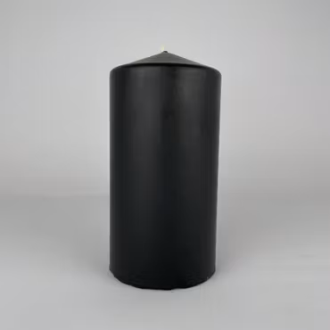 Blockljus - Svart - Ø7.5X15 cm - 80h