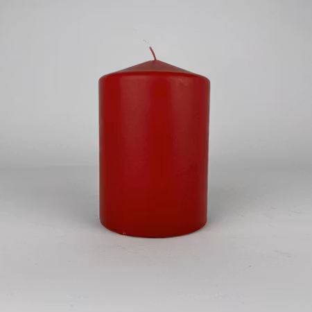 Blockljus - Mörkröd - Ø7.5X11 cm - 42h